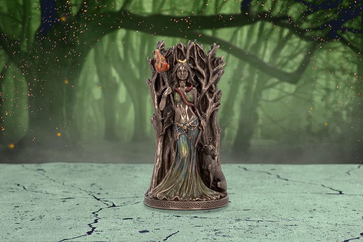 Bronze Hecate Goddess of Magic and Witchcraft Figurine 21cm