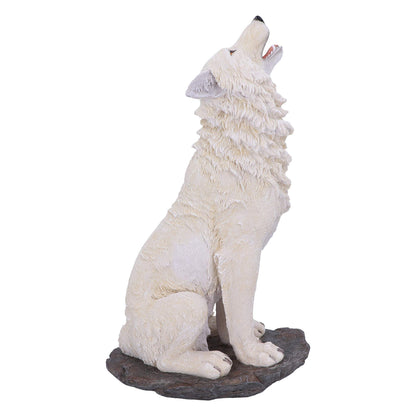 Storms Cry Howling White Wolf Figure Large 41.5cm 4