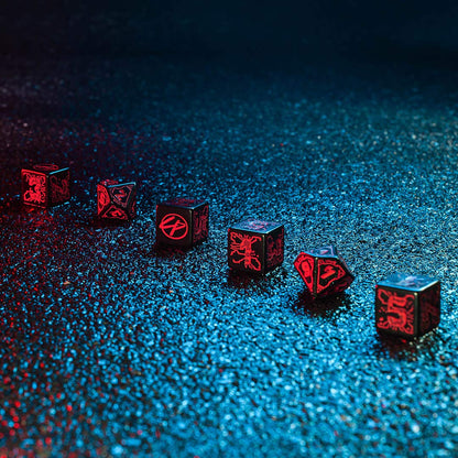 Q-Workshop Cyberpunk Red Essential Dice Set Black 5