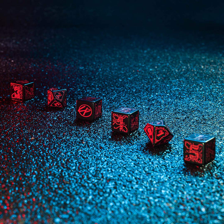 Q-Workshop Cyberpunk Red Essential Dice Set Black