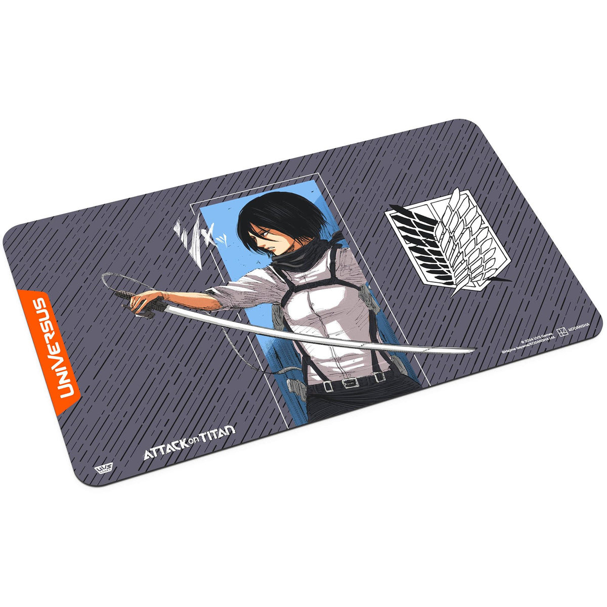 UniVersus Attack on Titan: Battle for Humanity - Mikasa Ackerman Playmat - 24 x 14 Neoprene Mat, Tabletop Card Game Accessory, UVS Games, Licensed 7