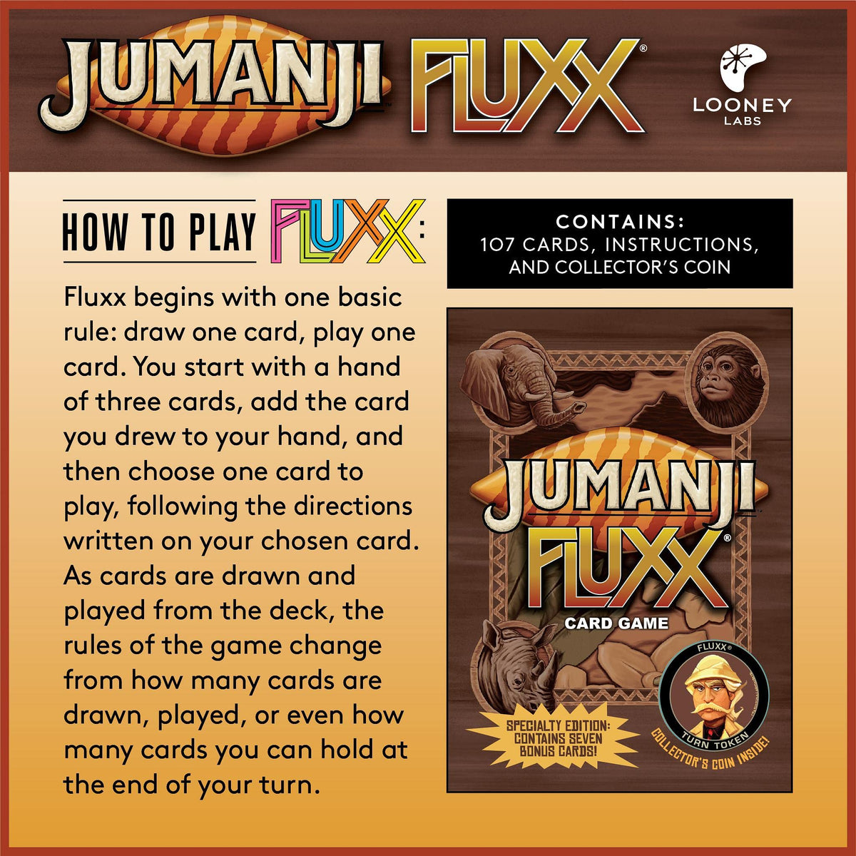Jumanji Fluxx Board Game by Looney Labs 4