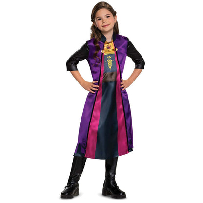 Disney Anna Frozen Travelling Costume Child Purple and Black Dress 1
