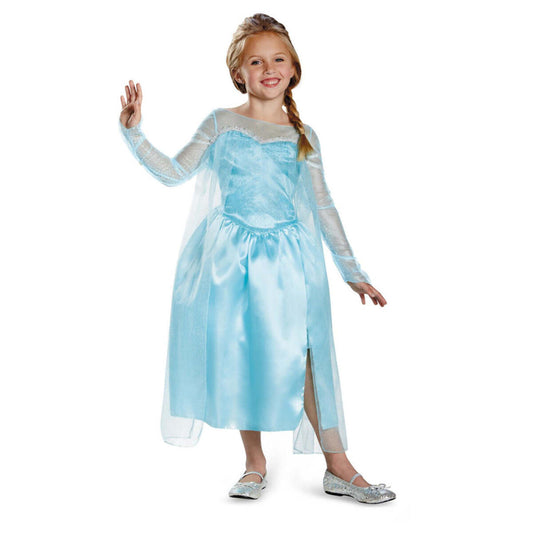 Disney Frozen Elsa Classic Costume Child Blue Dress with Clear Cape 1