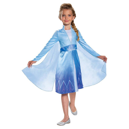 Disney Frozen Elsa Travelling Classic Costume Child Blue Dress 1