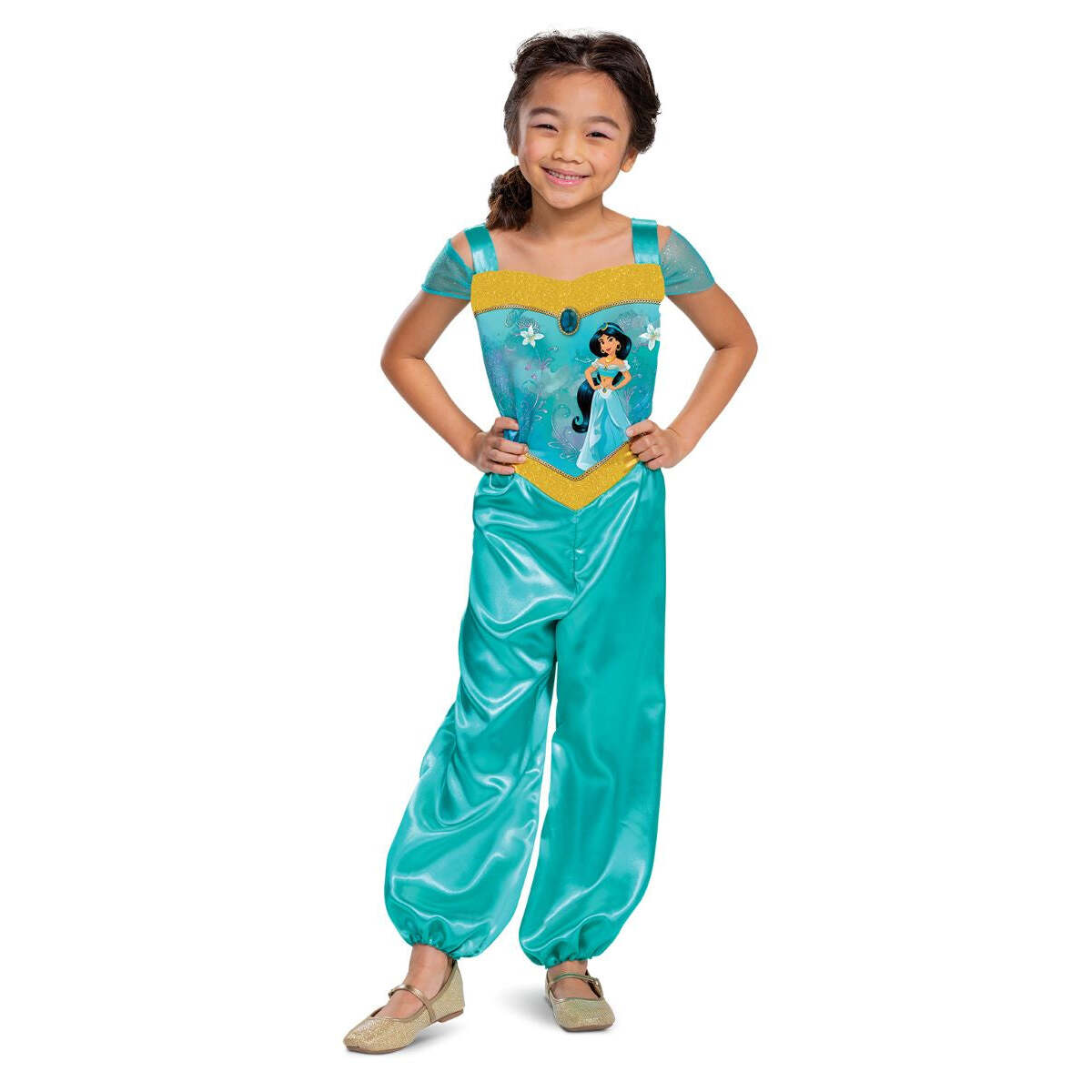 Disney Jasmine Costume Child Green Jumpsuit 1