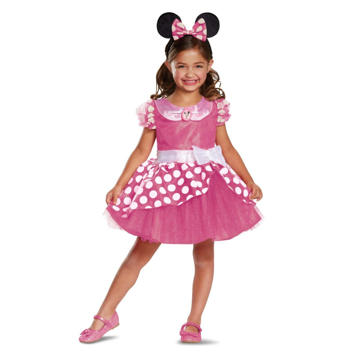 Disney Minnie Mouse Costume Child Pink Dress 1