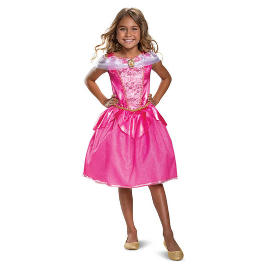 Disney Sleeping Beauty Aurora Deluxe Costume Child Pink Dress with Cameo 1
