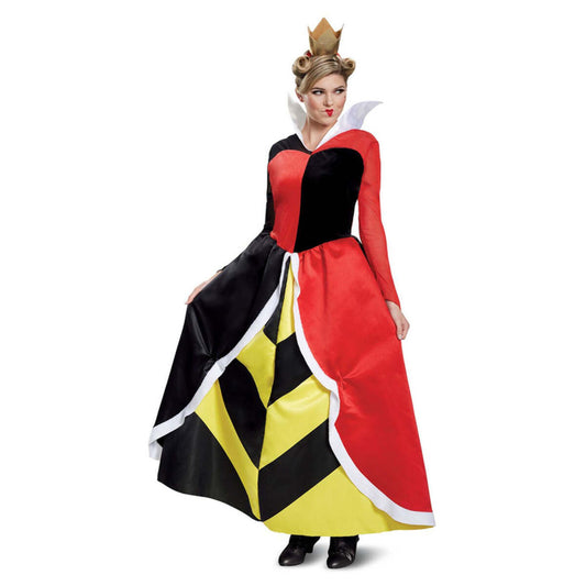 Disney Villains Red Queen Classic Costume Adult Full Length Dress Gold Crown 1