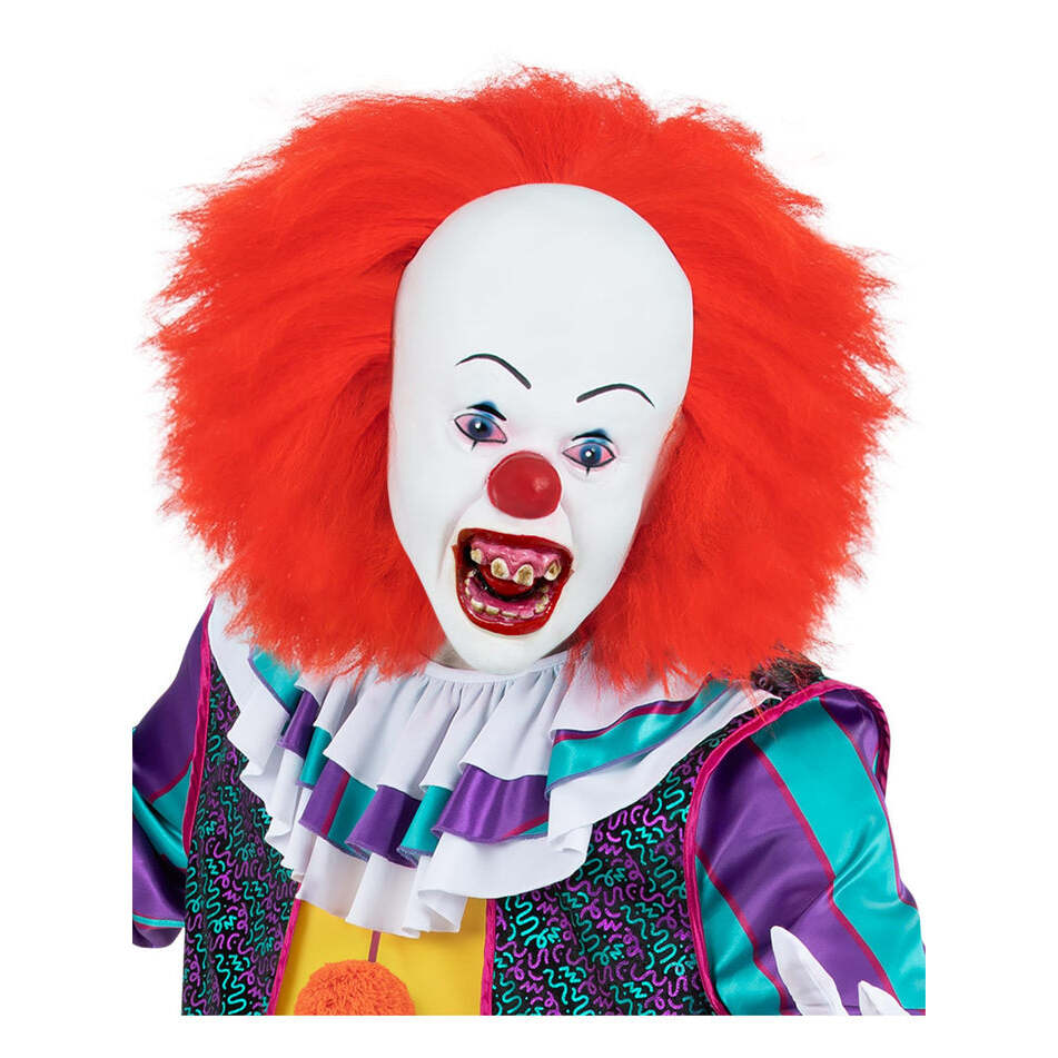 IT The Movie Pennywise Mask Adult Full Head Red Hair Latex Horror Costume 1
