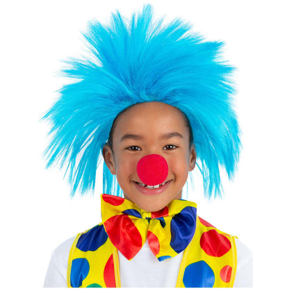 Kids Blue Spike Wig Clown Costume Accessory 1