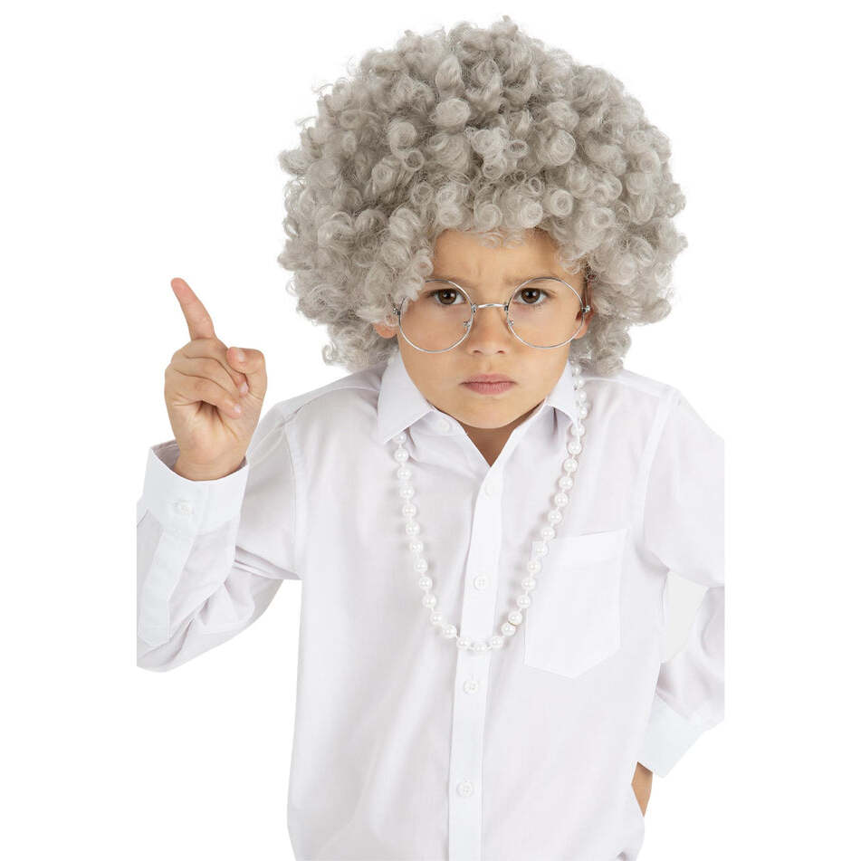 Kids Granny Perm Wig Child Costume Accessory 1