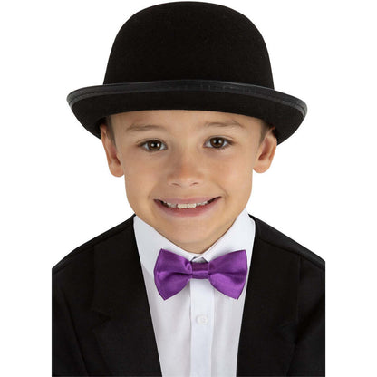 Kids Victorian Bowler Hat Black Costume Accessory 1