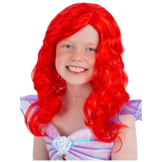 Mermaid Wig Red Childs Fantasy Costume Accessory 1