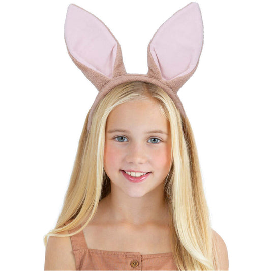 Rabbit Headband Child Brown with Pink Ears Animal Costume Accessory 1