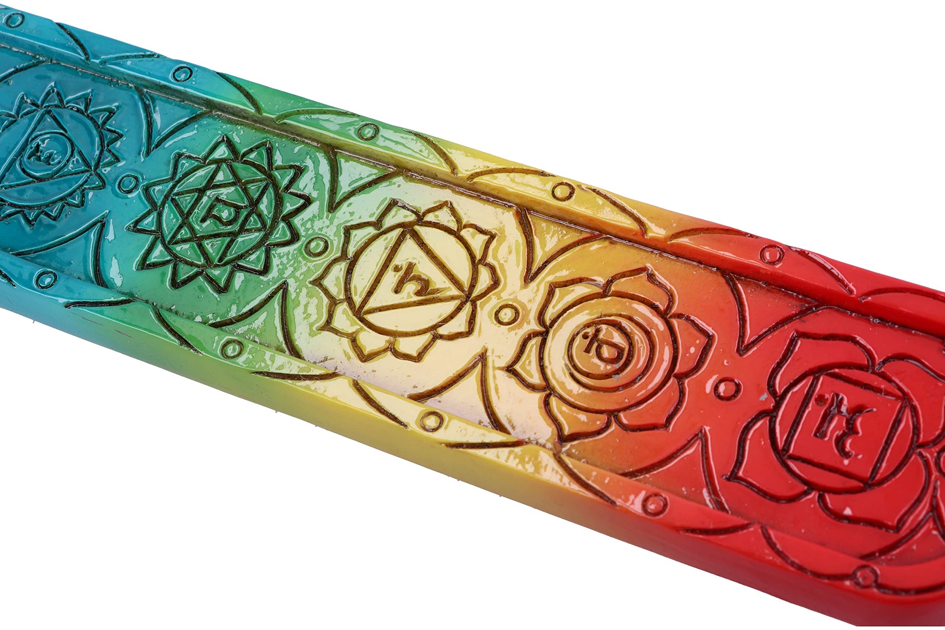 Rainbow Chakra Incense Burner 26cm Set of 4 6