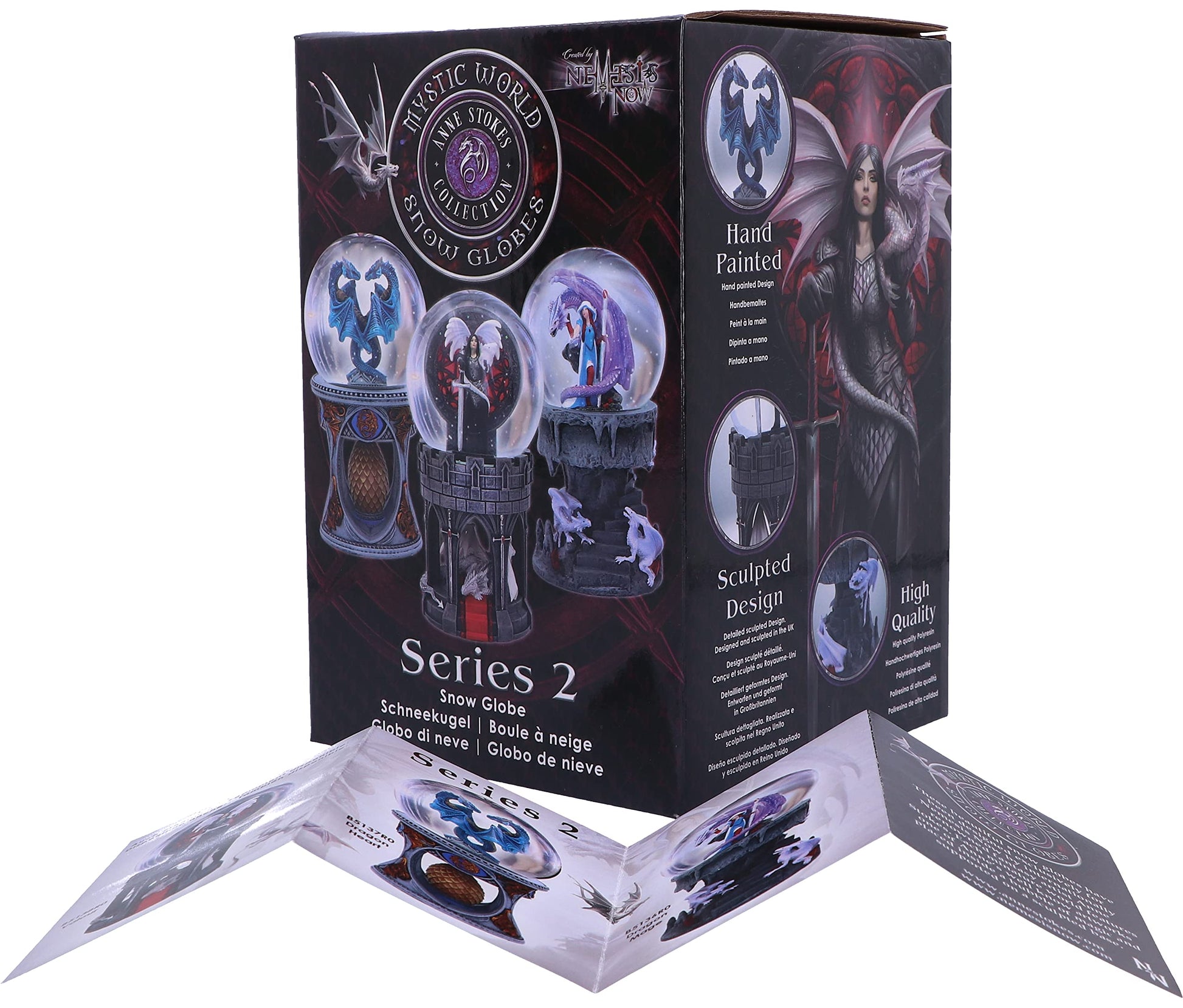 Anne Stokes Dragon Mage Snowglobe Shaker Snow Globe 7