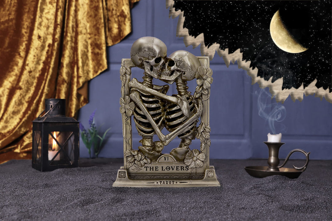 The Lovers Bronze Gothic Skeleton Ornament 20.5cm
