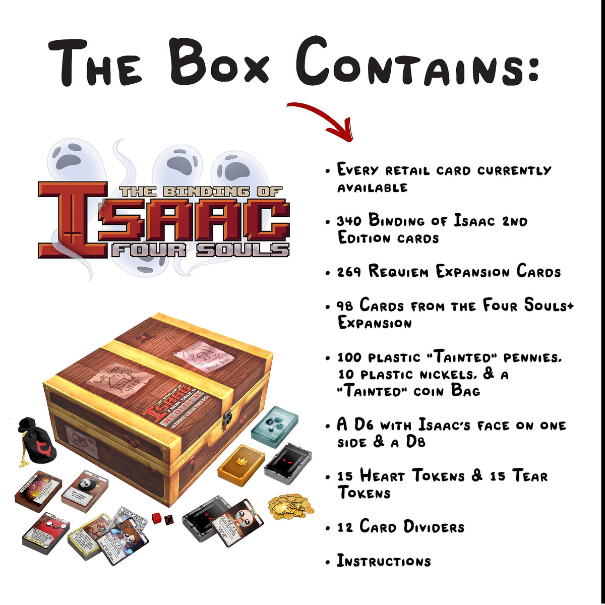 Maestro Media: The Binding of Isaac: Four Souls - Ultimate Collection - Contains 2nd Ed. Base Game, Four Souls+ & Requiem Expansions 3