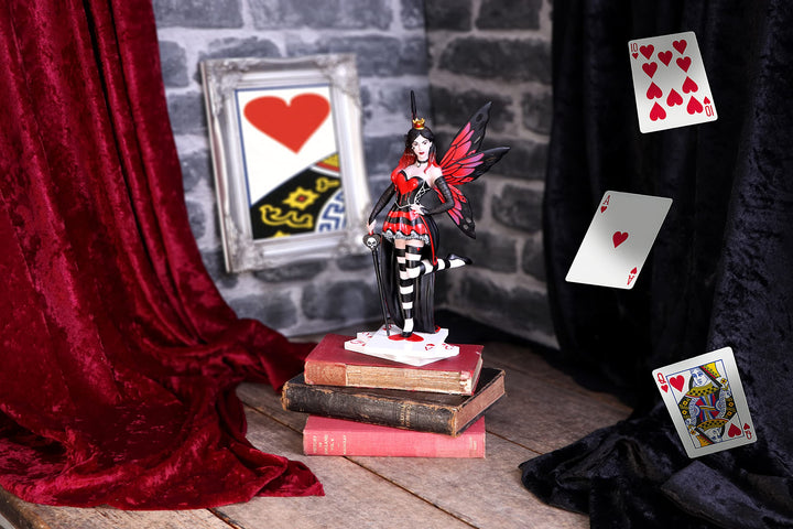 Wonderland Fairies Queen of Hearts Red Card Figurine 26cm