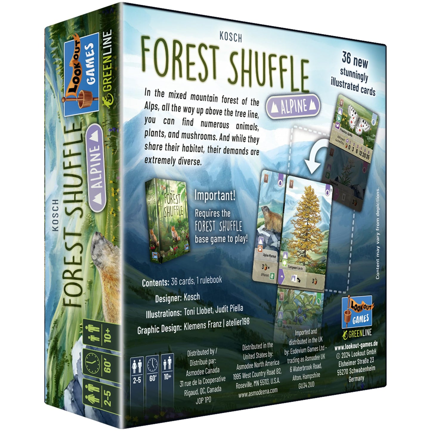 Forest Shuffle Alpine Card Game Expansion 36 New Cards for Enhanced Gameplay 3