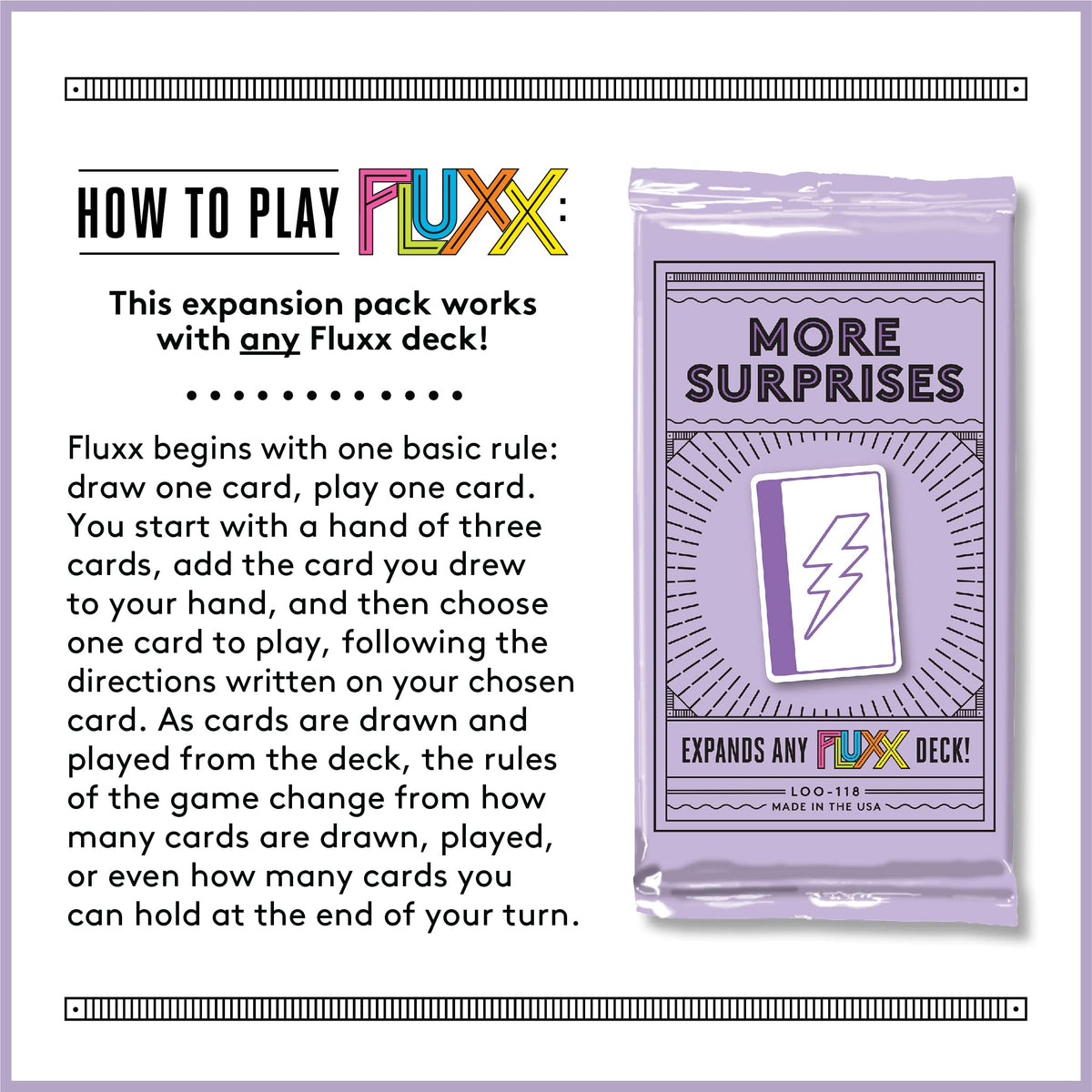 Fluxx More Surprises Expansion Board Game by Looney Labs 4