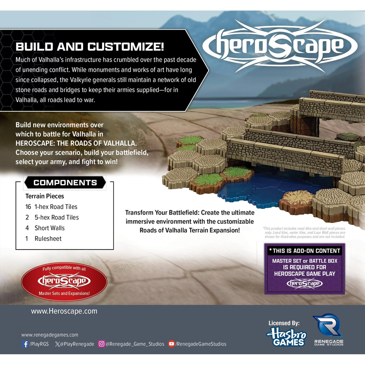Heroscape The Roads of Valhalla Terrain Expansion Board Game by Renegade Studio 2