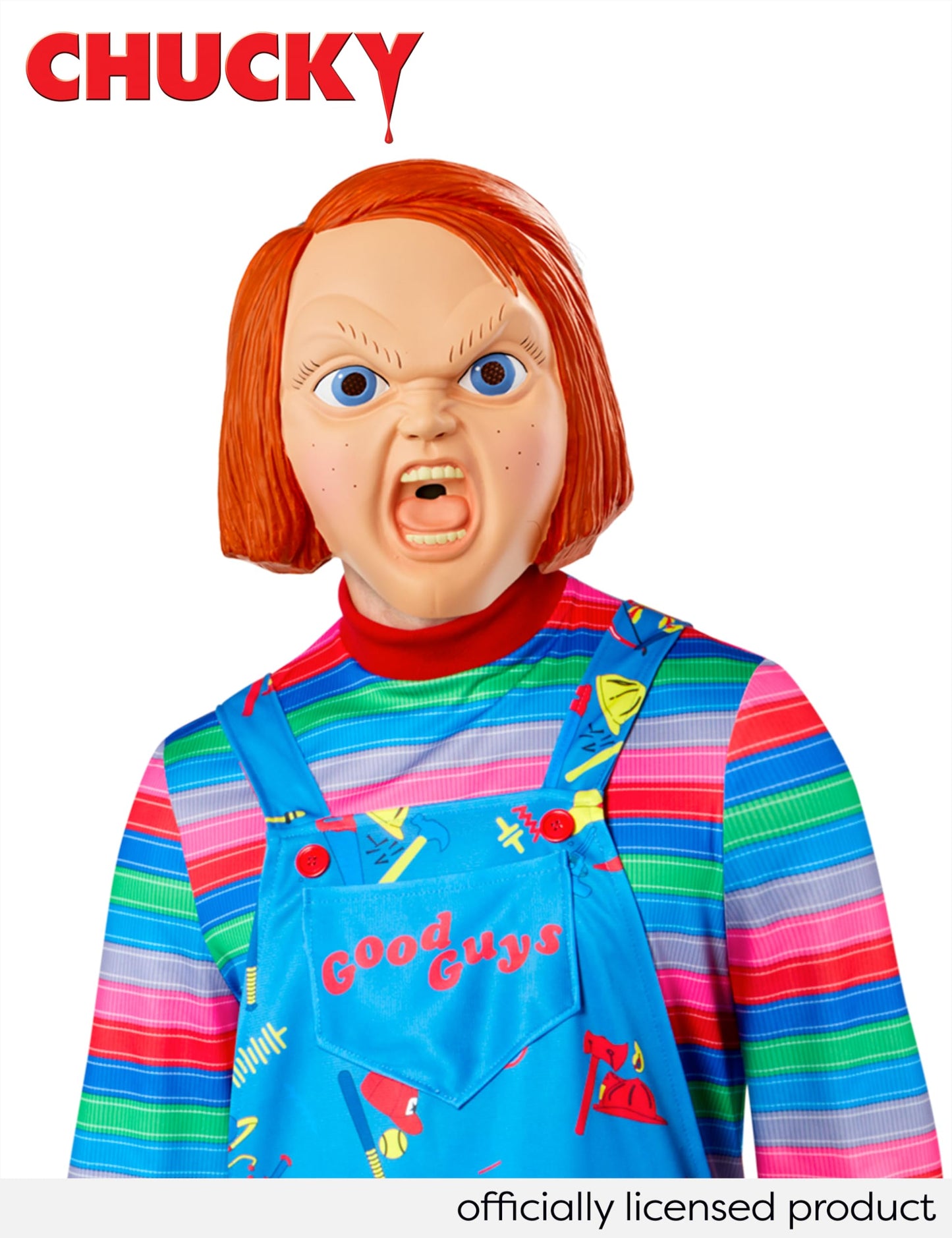 Chucky Adult Costume Childs Play 2 Jumpsuit and Mask 5