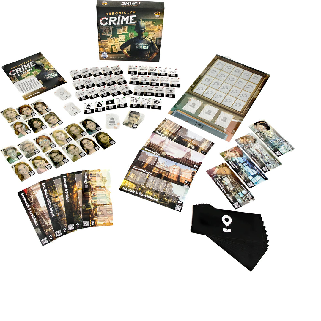 Chronicles of Crime Board Game | Murder Mystery Game | Criminal Investigation Game | Cooperative Game for Kids and Adults | Ages 12+ | 1-4 Players | Avg. Playtime 60-90 Mins | Made by Lucky Duck Games