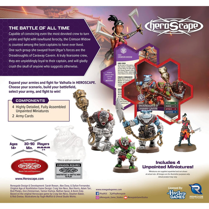 Heroscape: Crimson Widow and Dreadnoughts of Caraway Cavern Army Expansion 2