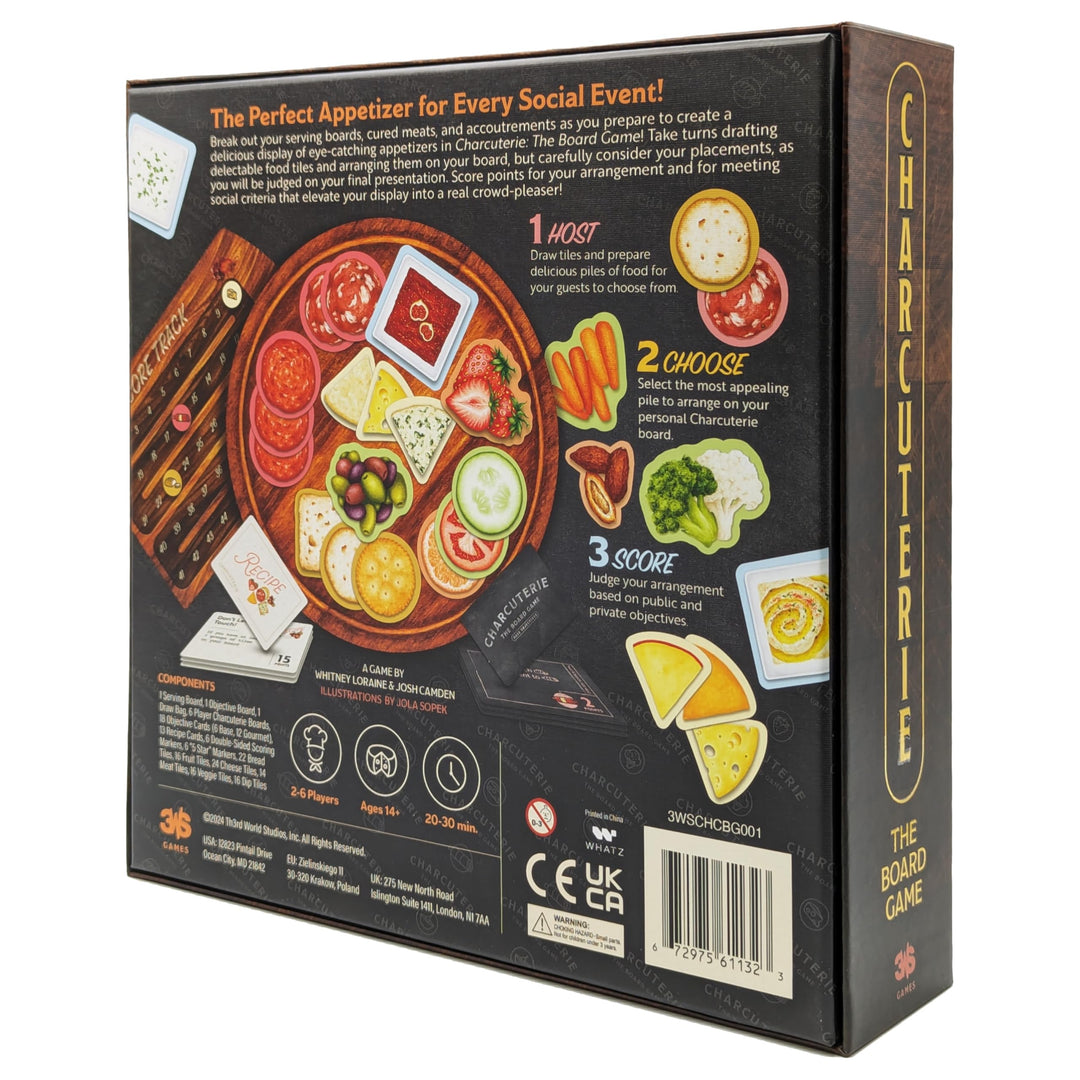 Charcuterie Board Game by 3WS - Deliciously Themed Strategy Game for 2-6 Players, Ages 14+ - Perfect Food Lover's Game & Board Game Gift Idea for Family Night & Dinner Parties