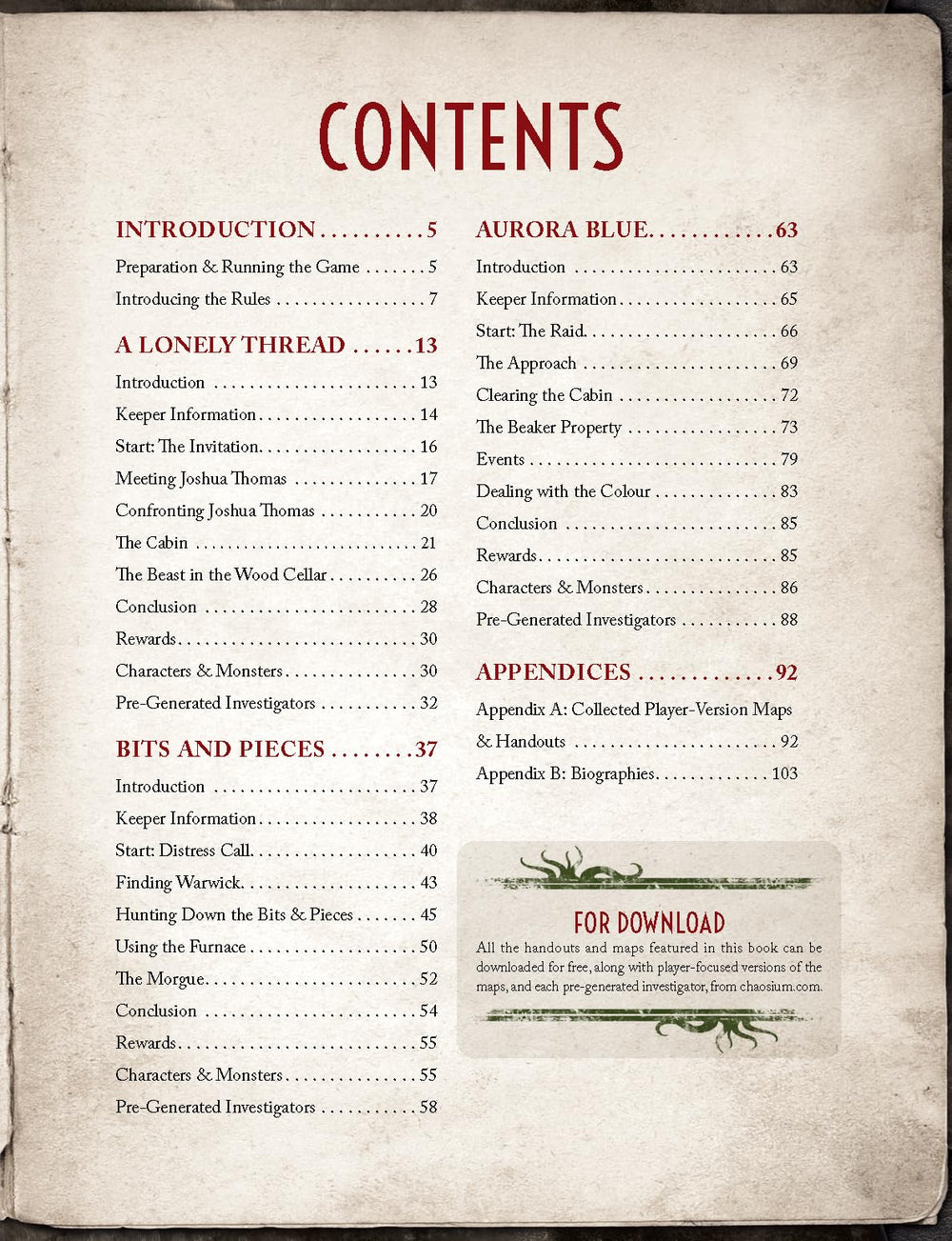 No Time To Scream: Call of Cthulhu