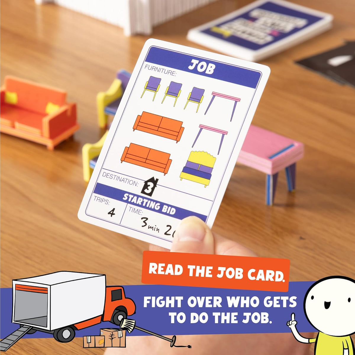 Giants Moving Tiny Furniture Card Game