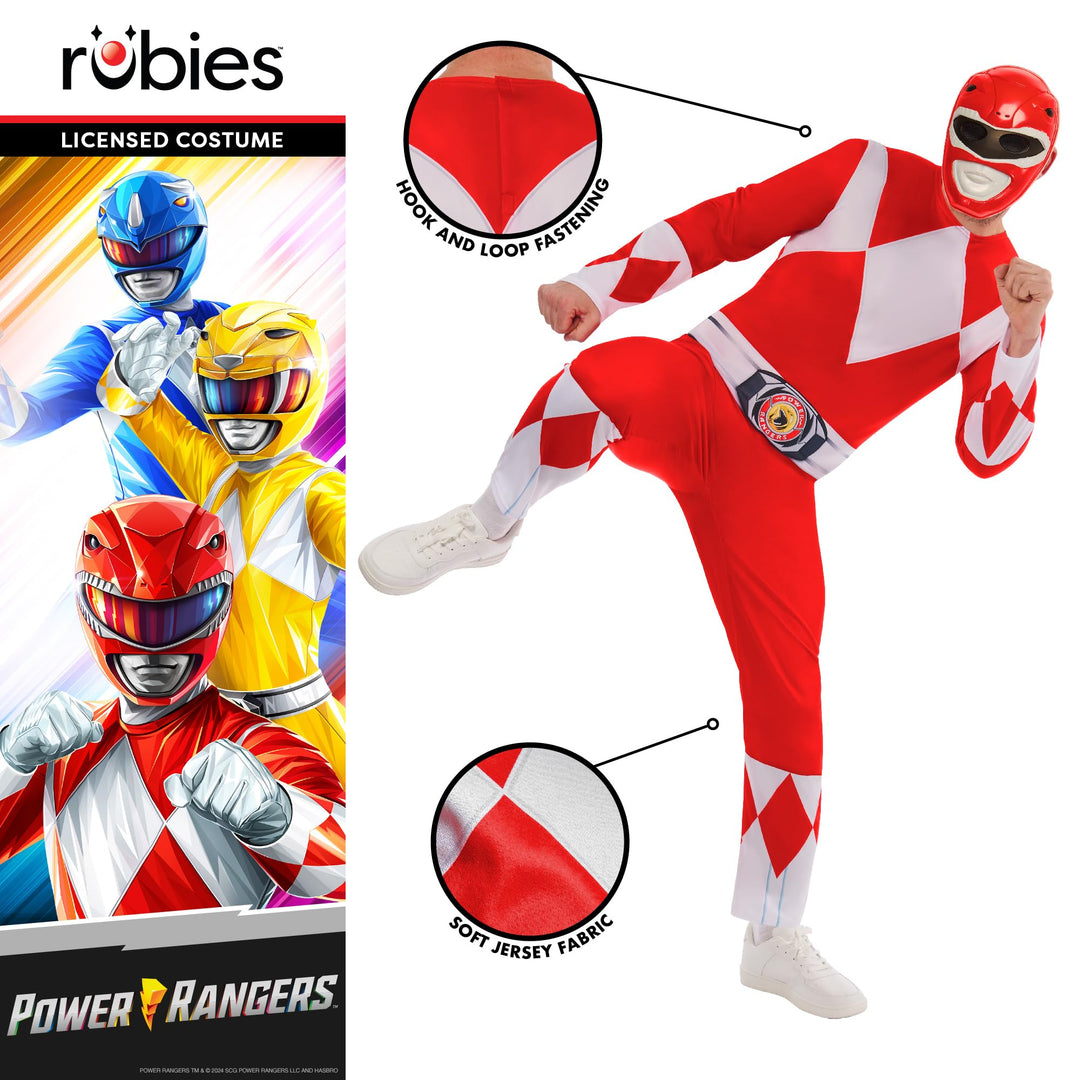 Mighty Morphin Power Rangers Red Ranger Costume Adult