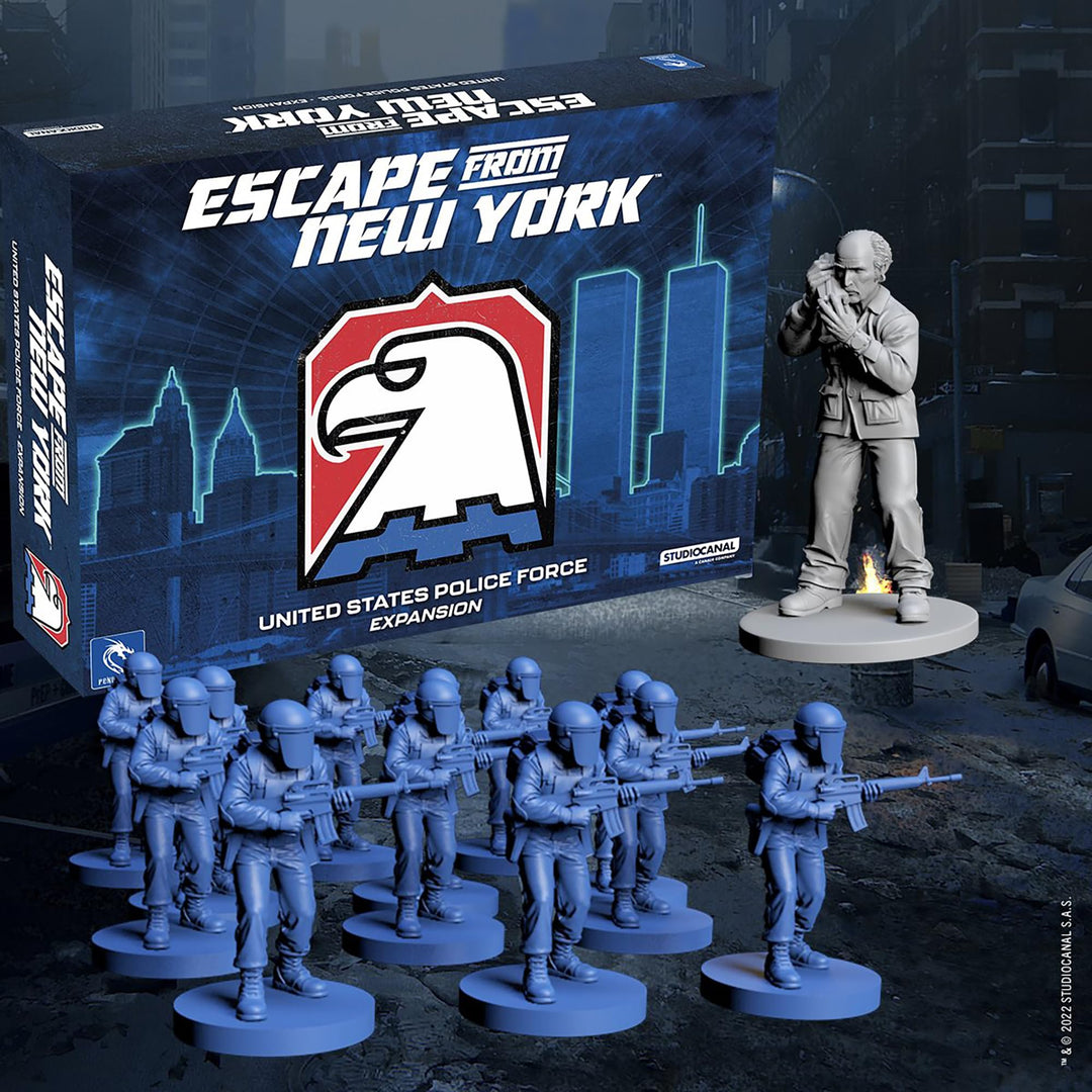 Pendragon Studios: Escape from New York: US Police Forces - Expansion - Hero Strategy Board Game Baed On The Movie, Ages 14+, 1-5 Players, 60 min