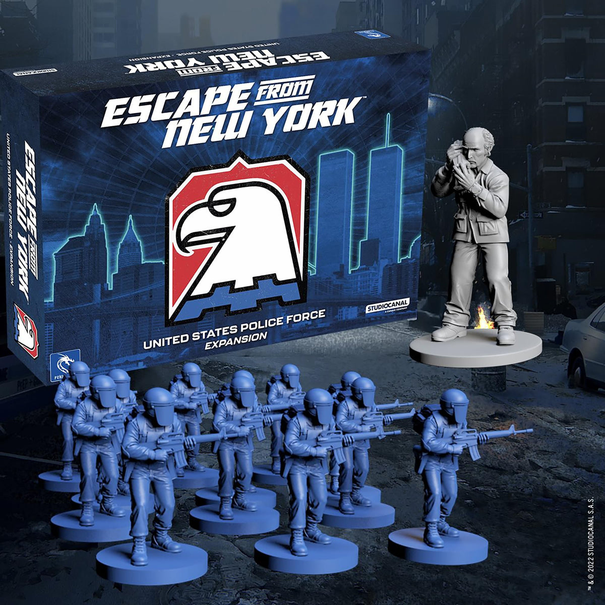 Pendragon Studios: Escape from New York: US Police Forces - Expansion - Hero Strategy Board Game Baed On The Movie, Ages 14+, 1-5 Players, 60 min 3