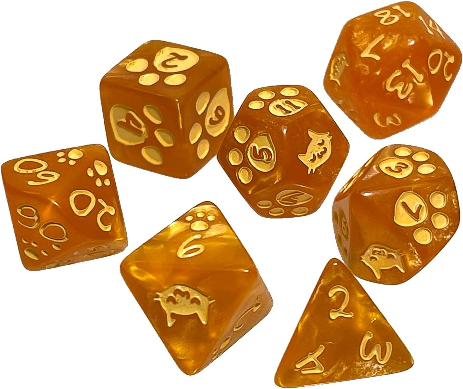 Kitten Polyhedral Dice Set 2