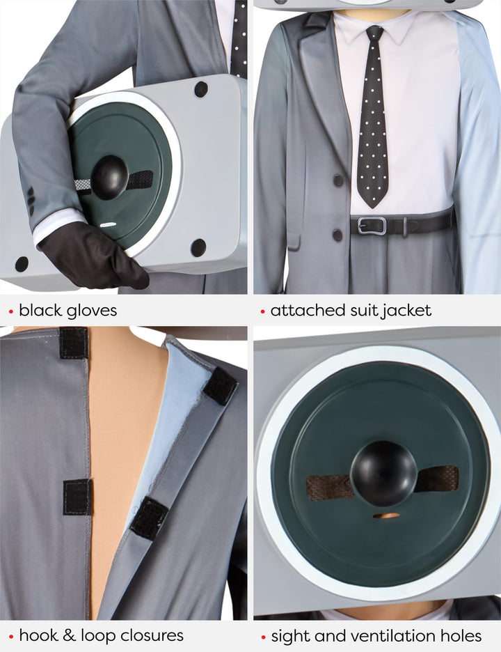 Skibidi Toilet Speakerman Fun Costume for Kids