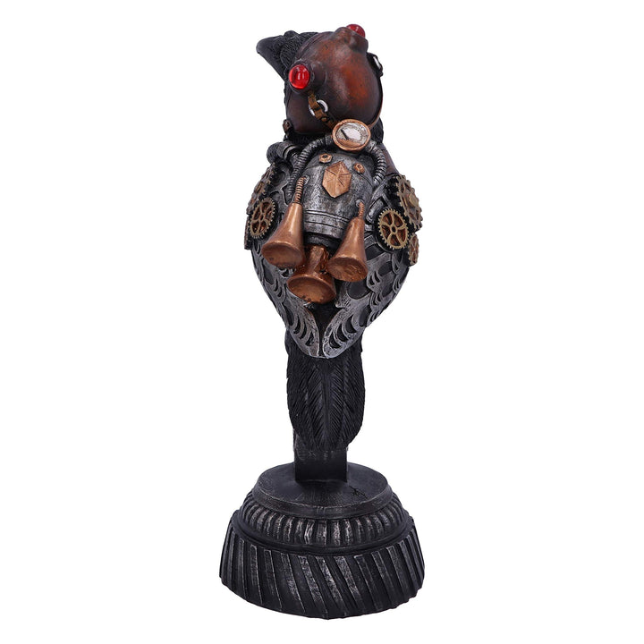 Steampunk Rivet Raven Mechanical Bird Figurine 24cm