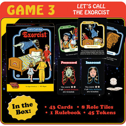 Cryptozoic Entertainment Let's Call The Exorcist: Steven Rhodes Games VOL. 2 - Dark Retro Social Deduction Game, Ages 14+, 4-8 Players, 20-45 Min (CZE29484) 3