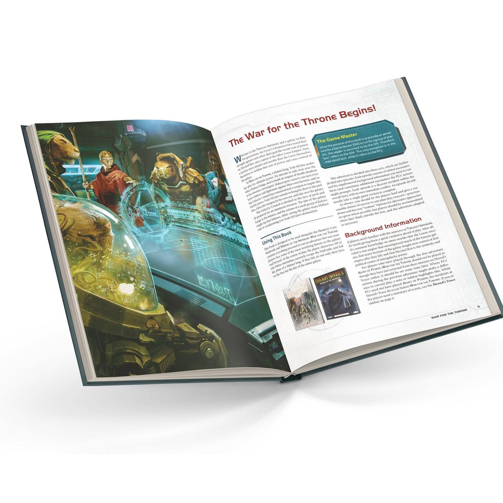 Genesys Roleplaying Game War for The Throne SOURCEBOOK - Save The Galaxy in an Epic Space Adventure! Fantasy Game for Kids & Adults, Ages 14+, 2-8 Players, 1+ Hour Playtime, Made by EDGE Studio 2
