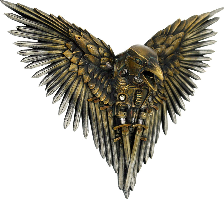 Blade Raven Plaque Steampunk Sword Crow Wall Hanging 27cm