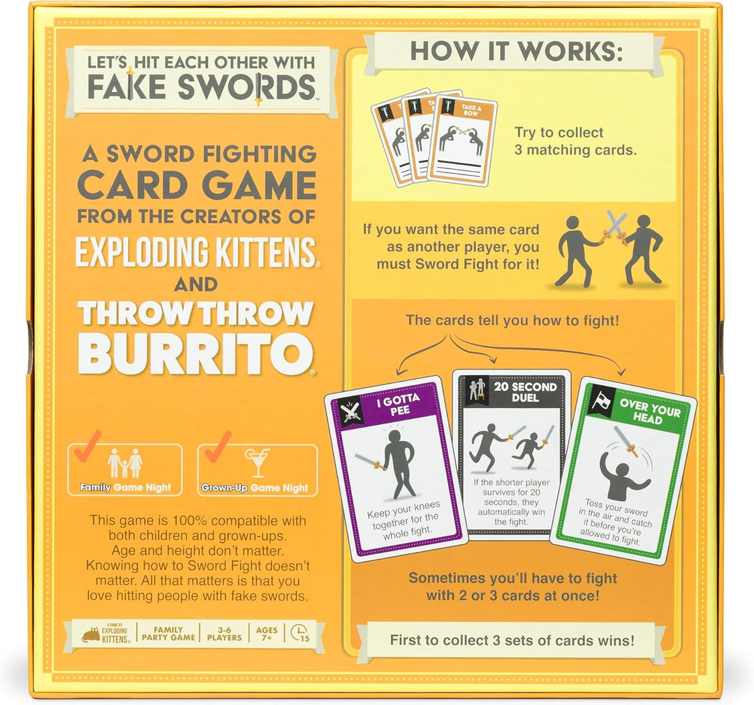 Lets Hit Each Other With Fake Swords Small Box Board Game by Exploding Kittens