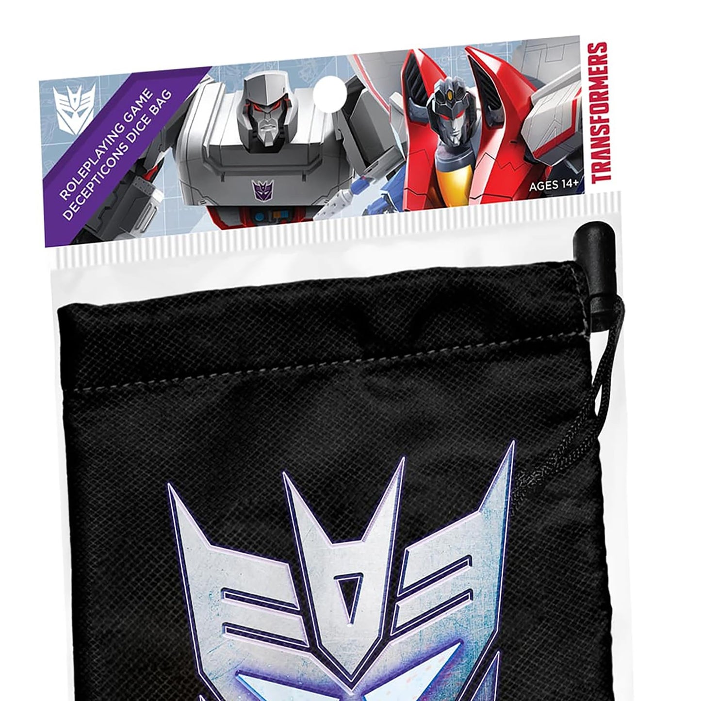 Renegade Game Studios: Transformers RPG Decepticon Dice Bag - Roleplaying Game Accessory, Locking Drawstring,, Double-Lined Fabric 3