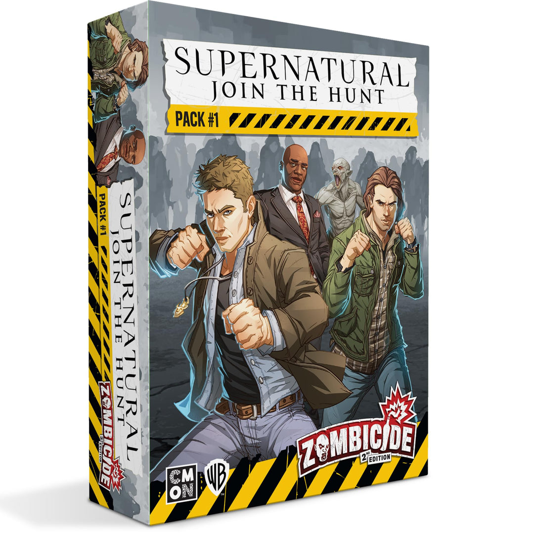 CMON Zombicide Supernatural Character Pack #1 - Sam, Dean, Alpha Vampire, Wendigo - Unleash Hellish Action! Cooperative Strategy Board Game for Ages 14+, 1-6 Players, 60 Minute Playtime, Made