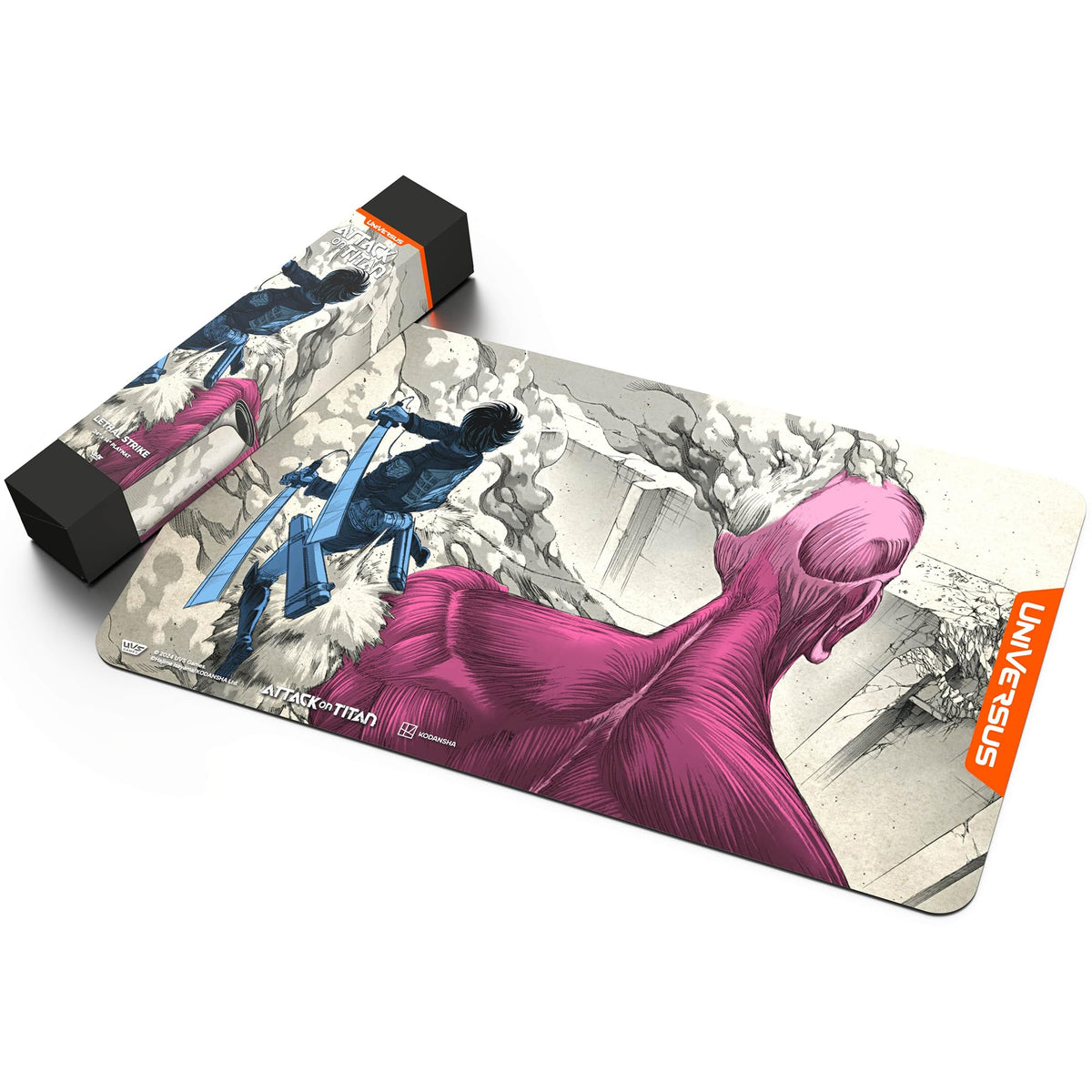 UniVersus: Attack on Titan: Origins of Power - Lethal Strike Playmat - 24 x 14 Neoprene Mat, Tabletop Card Game Accessory, UVS Games, Licensed 4