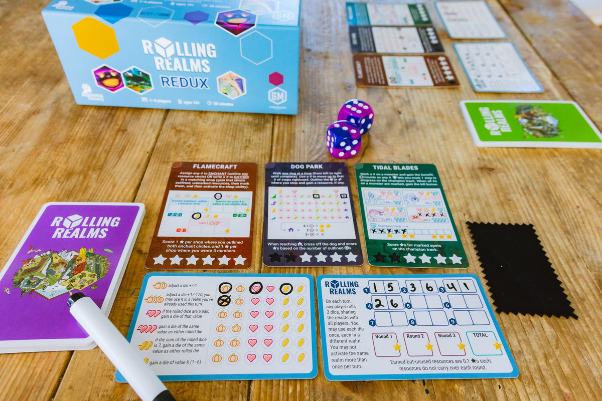 Rolling Realms Redux A Light Strategic Standalone Roll-and-Write Game for Families 7