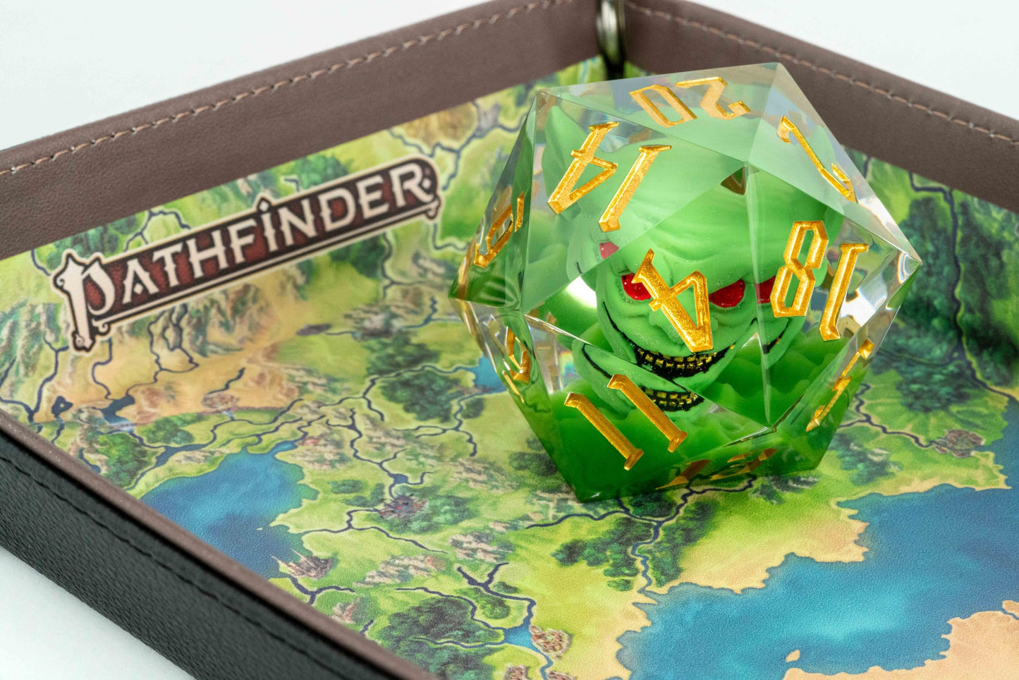 FanRoll by Metallic Dice Games 55mm Pathfinder Goblin Mammoth d20 5