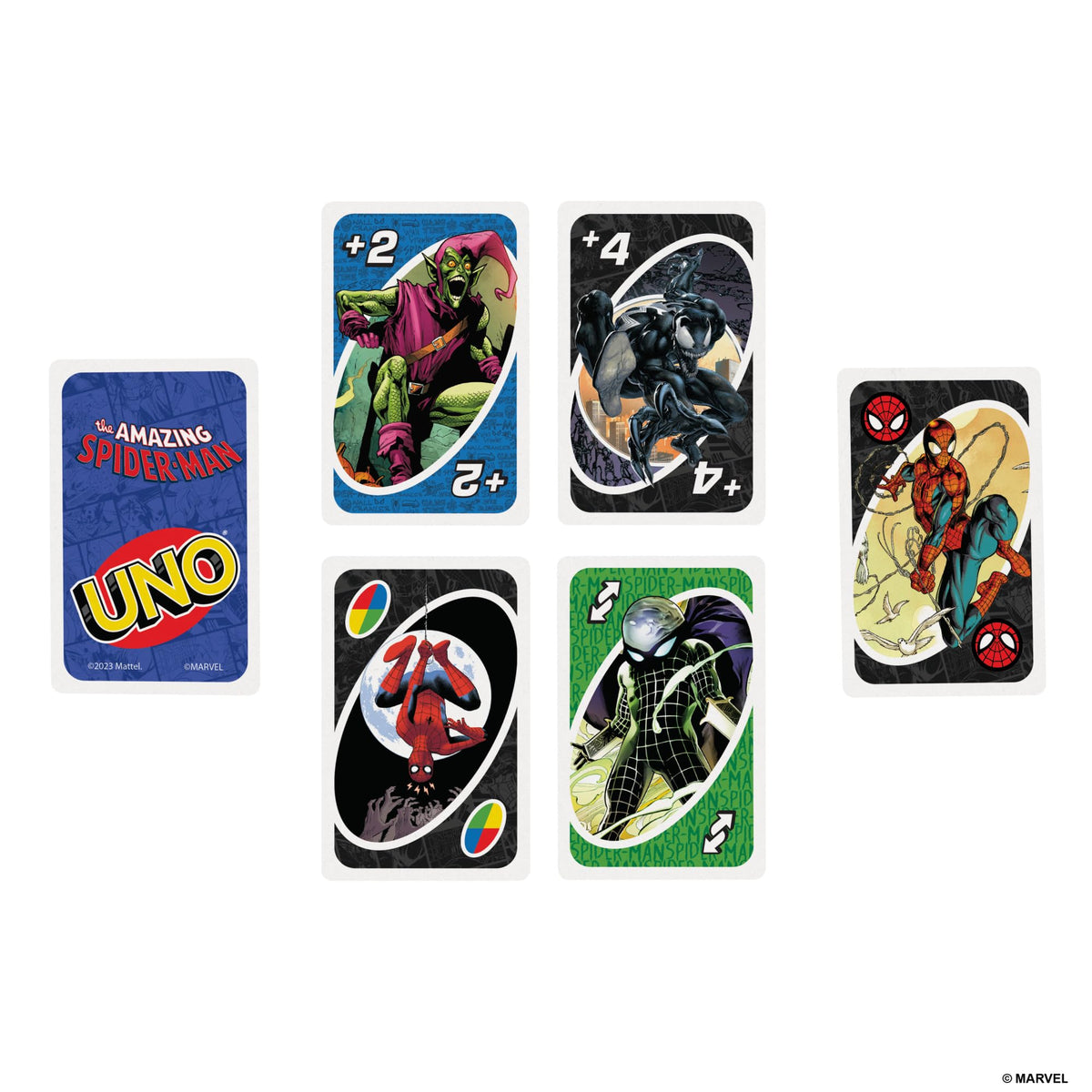 Mattel Games UNO The Amazing Spider-Man Card Game for Kids, Adults & Family with Deck & Special Rule Inspired by the Marvel Comic Book Series, HXY08 5