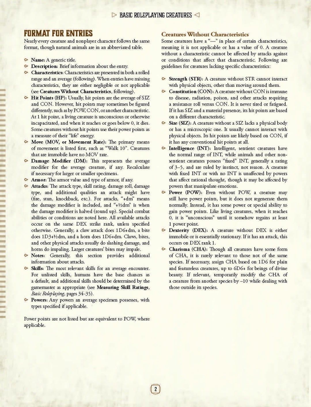 Basic Roleplaying: Creatures 4